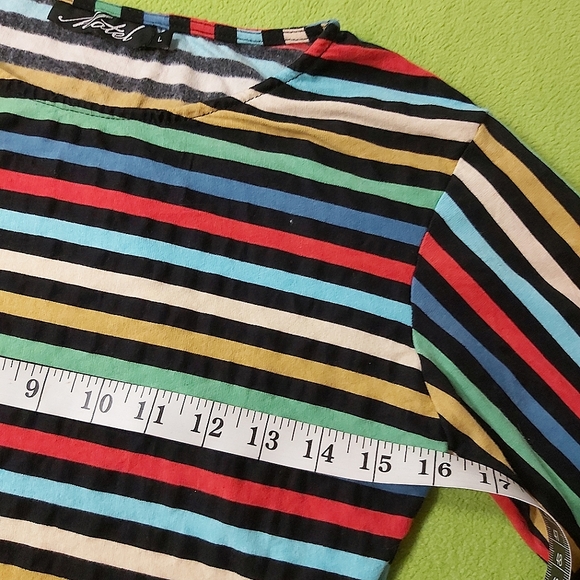 ☆NWOT☆ ~ Motel Long Sleeve Striped Crop Top in Large - Picture 3 of 7